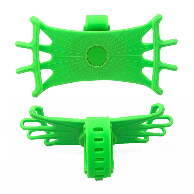 Soporte de silicona para teléfono de bicicleta, para IPhone 11 pro max 6 7 8 plus X Xr Xs, banda de montaje para teléfono móvil, Clip Universal para GPS y bicicleta: YELLOW