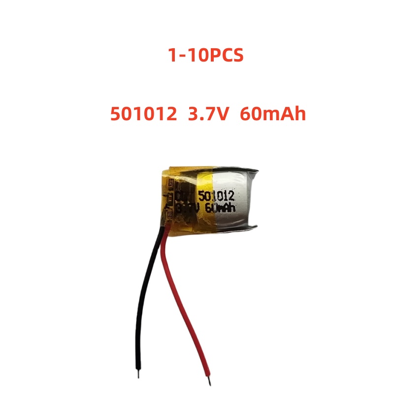 501012 3.7V 60mAh Small Size Lipo Rechargeable Battery Lithium Polymer For MP3 Bluetooth MID headset headphone video pen: Orange