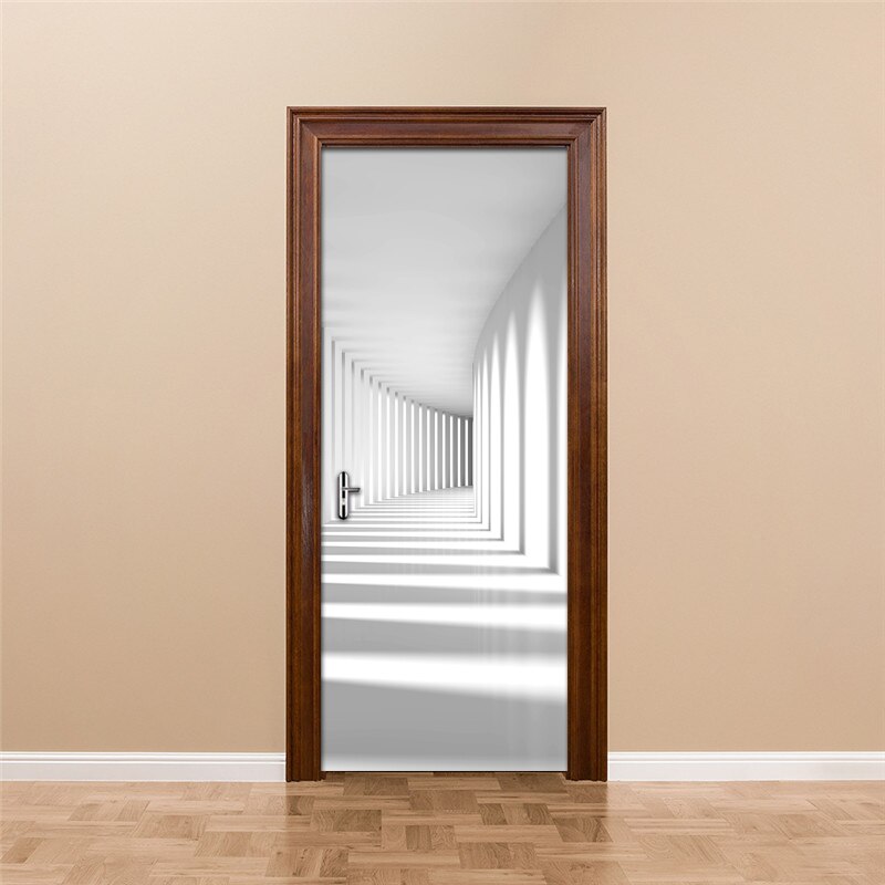 Modern 3D Spatial Expansion Stickers For Home Doors Living Room Study Wallpaper PVC Self-Adhesive Waterproof Stickers