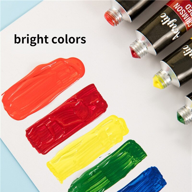 12 Kleuren 12Ml Acryl Verf Diy Aluminium Buis Art Verf Set Tekening Pigment Hand Geschilderde Muur Verf diy