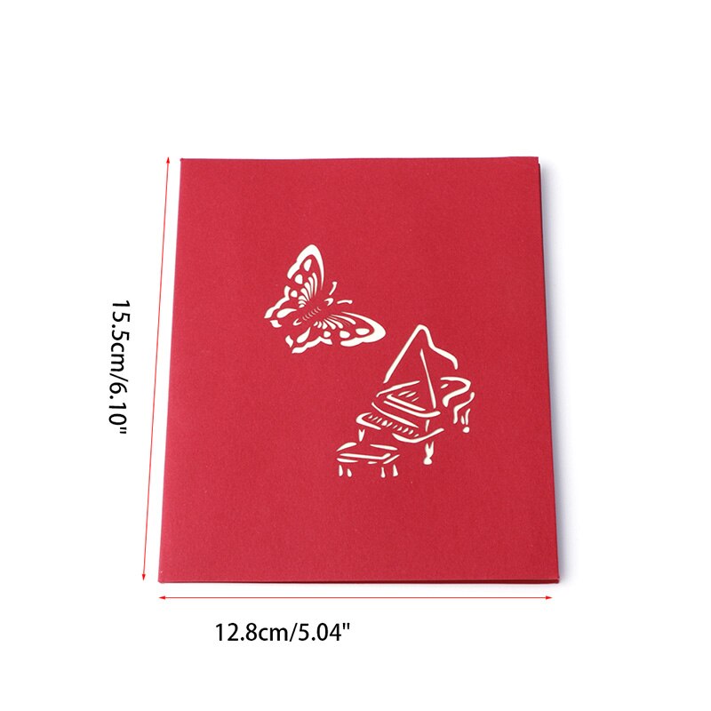 3D Up Greeting Card Handmade Happy Birthday Merry Christmas Card N58C