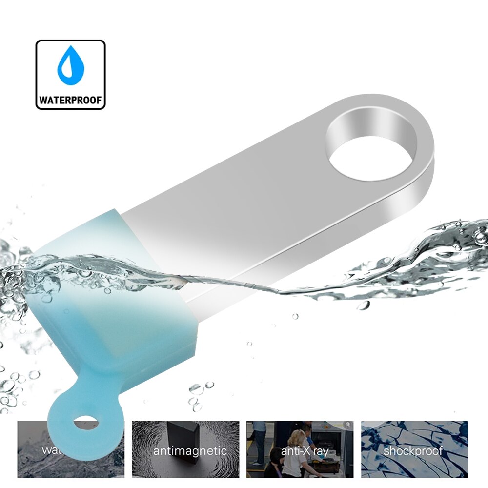 High Speed Pendrive 128GB 64GB 32GB 16GB 8GB Metal USB 3.0 Flash Drive Waterproof Memory Stick 8 16 32 64 128 GB USB Flash 64GB