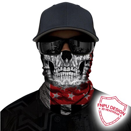 Bjmoto festival fest maske balaclava sømløs cykel biker spøgelse tørklæde halv ansigtsmaske skjold anti-uv vindtæt pandebånd: Model 8