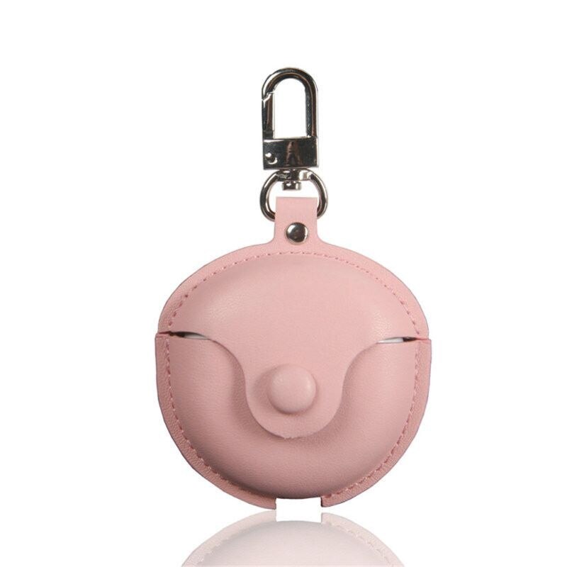 Funda de cuero PU para OPPO ENCO W31, funda protectora para OPPO ENCO W31, caja de carga, accesorios portátiles con gancho: plum