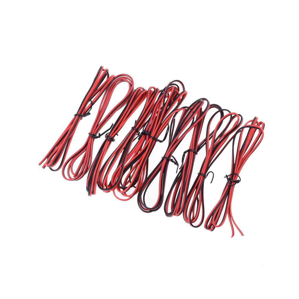 ZLinKJ 2M/4M 22awg 22AWG PVC Insulated Wire, 2 pin Red Black cable, Electrical Wire For LED Strip Extension Wire