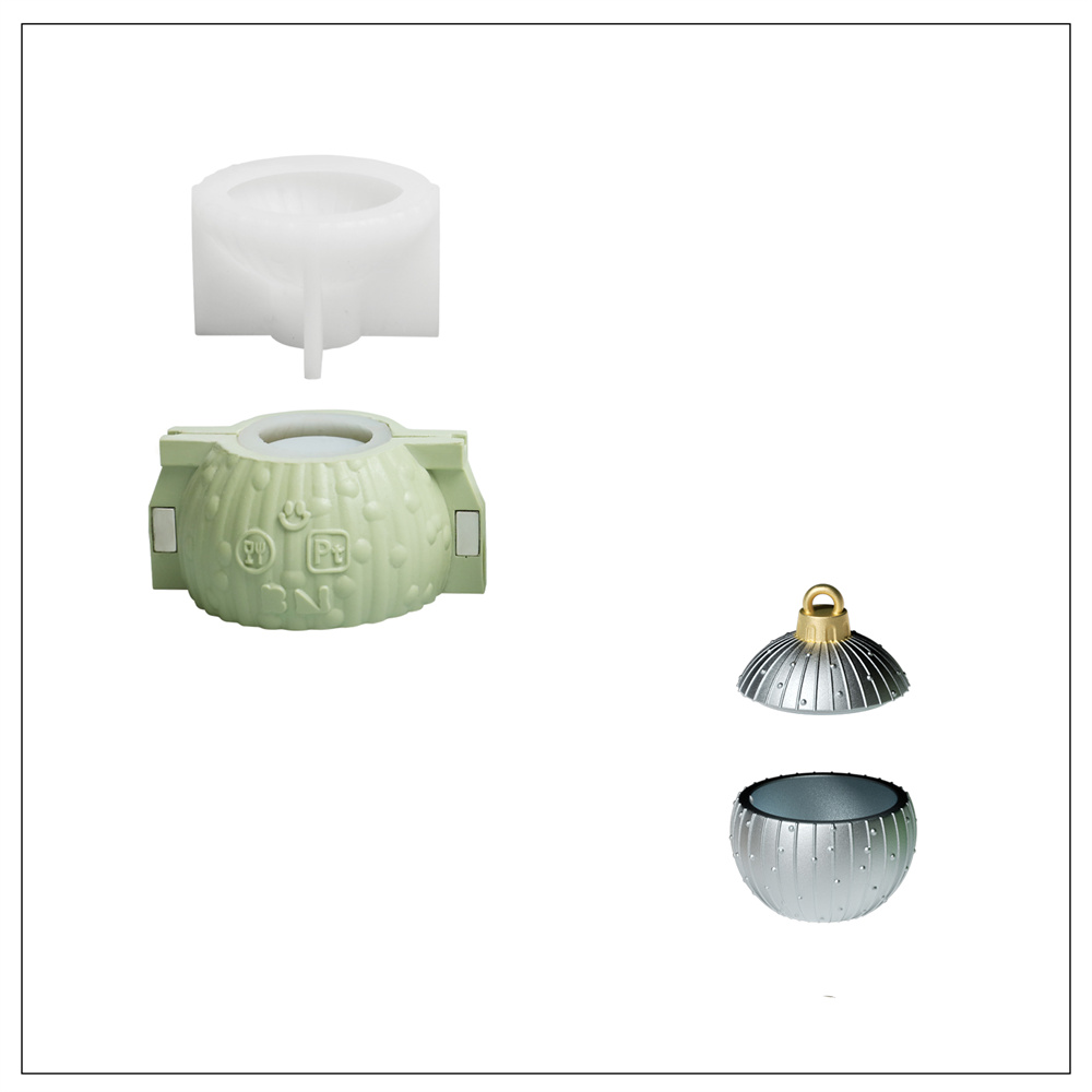Moldes de silicona para tarro de vela, adorno centelleante de Navidad para hormigón, cemento Jesmonite, molde de repuesto de vela reutilizable, de navidad DIY: Gris oscuro