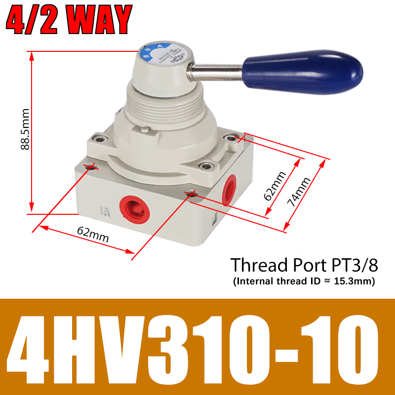 Manuel ventil/manuel kontakt/manuel retningsventil/manuel styringsluftventil hv -02 hv-03 hv-04 trevejs firevejsventil: Beige