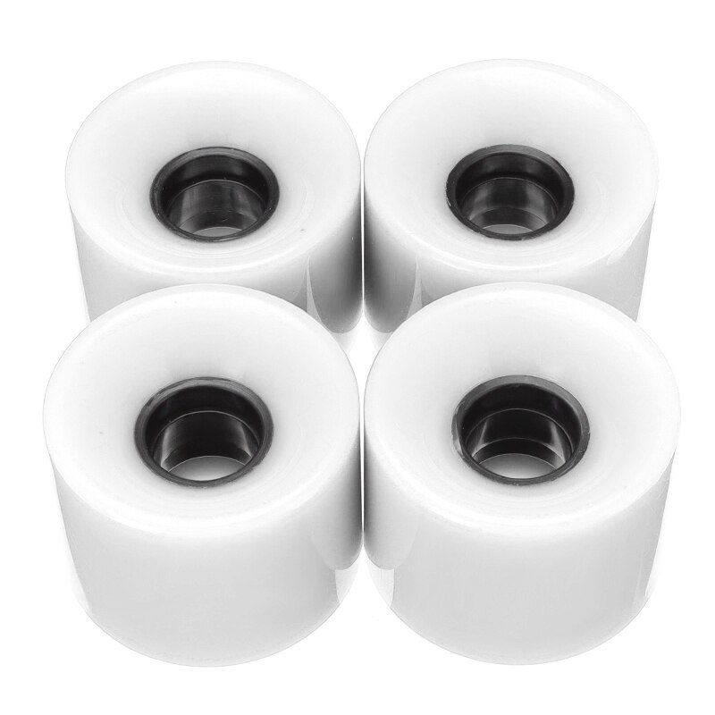 Pu Skateboard Wielen 60Mm X 45Mm Road Skate Pro Speed Up 4Pcs Wielen Skateboard Onderdelen Accessoires Voor gronden Asfalt Road: WHITE