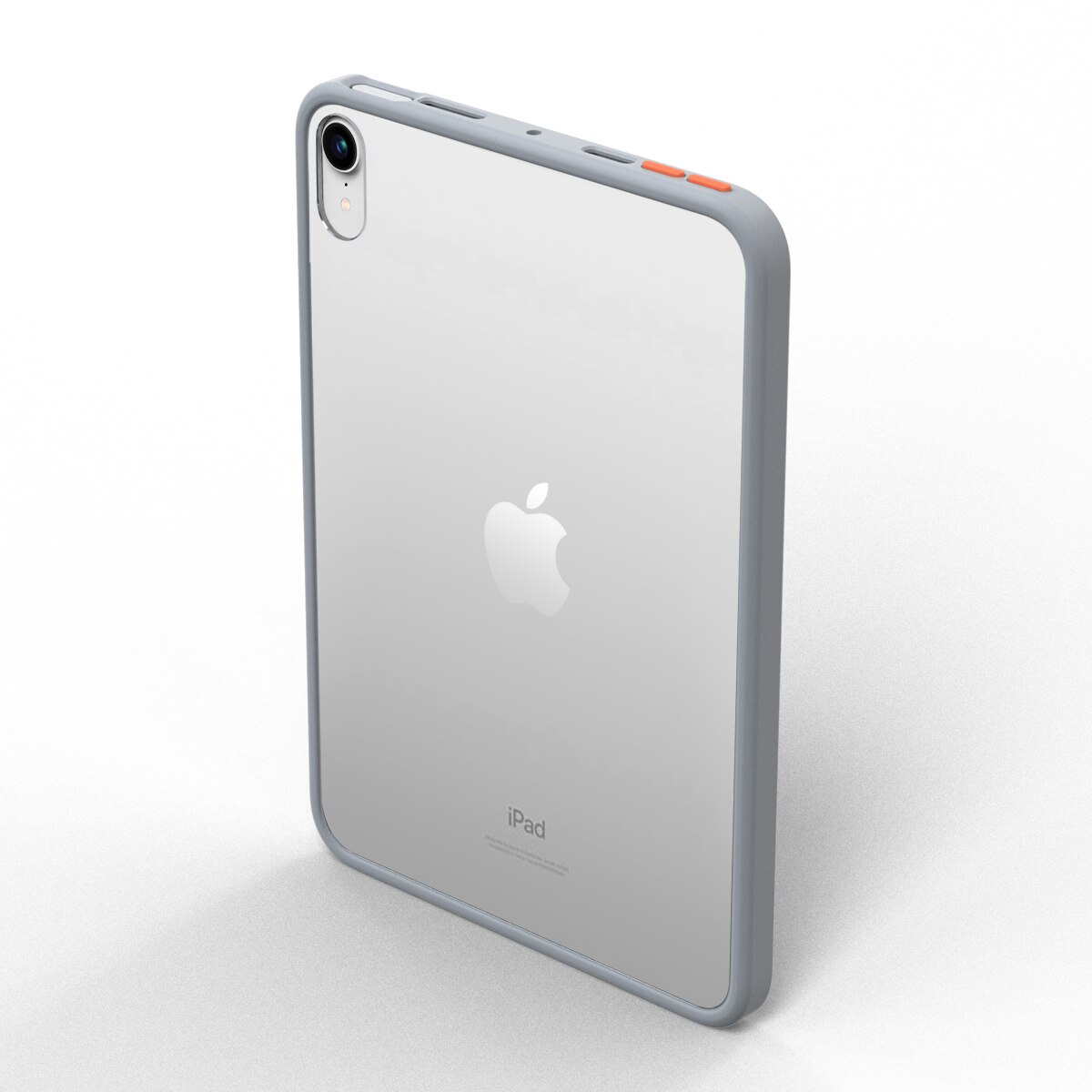 SUAIOCE Neue matt Für iPad Mini 6 fallen TPU Harte Rückseitige Abdeckung für iPad Mini. 8,3 Zoll transparent stoßfest Schutzhülle: grau- orange