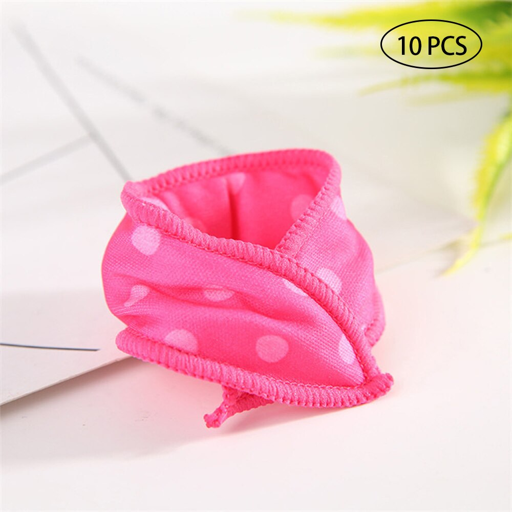 10 Pcs/Lot Hair Curlers Soft Sleep Pillow Hair Rollers Set Best Flexible Foam And Sponge Magic Hair Care Diy Hair Styling Tool: C