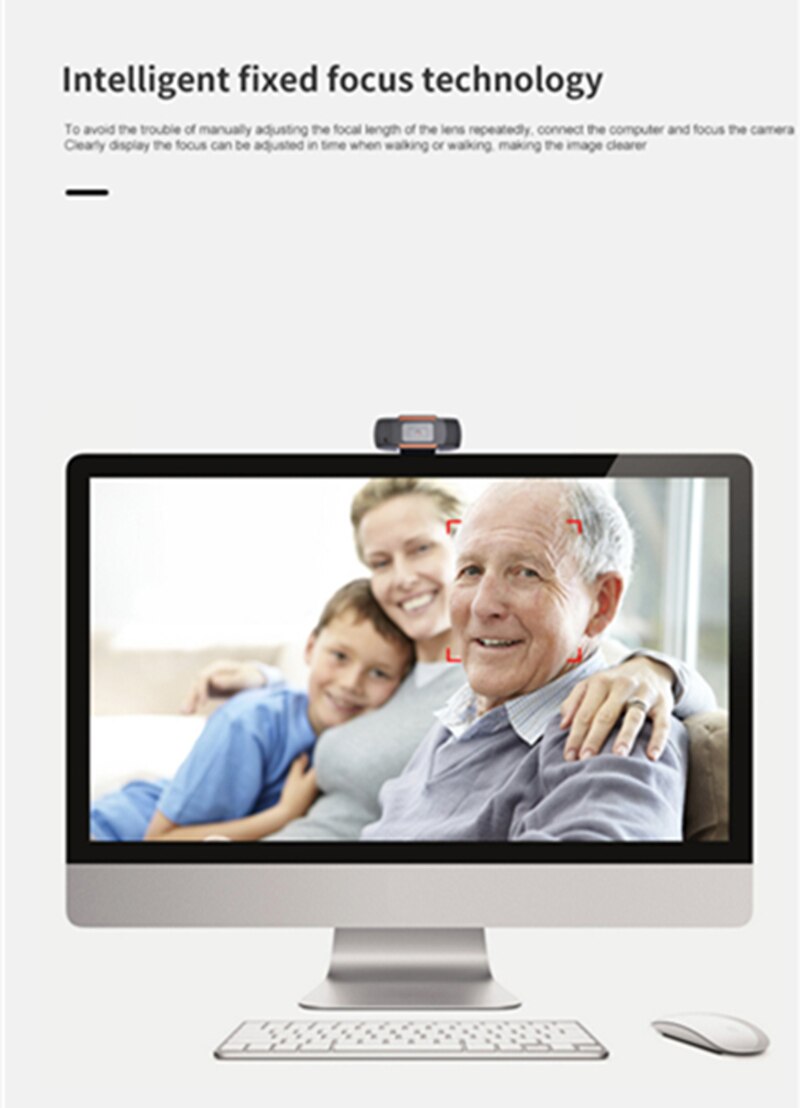 1080P Webcam USB Computer Network Live Camera Network Camera Auto Focusing 45 Degrees Rotatable With Mic Web camera For Laptop