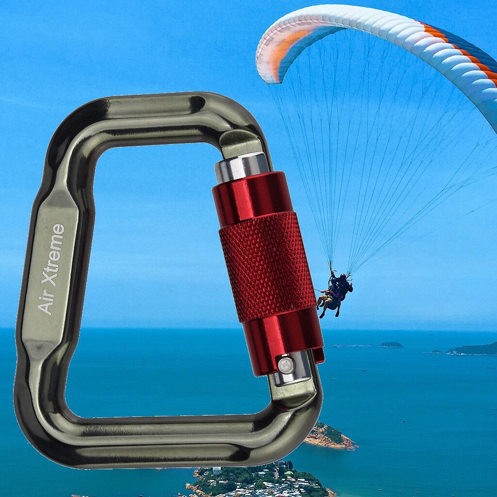 Outdoor Rock Climbing Master Hook Paraglider Parachute Clip Locking Carabiner Safe And Reliable Outdoor Gadget30: Default Title