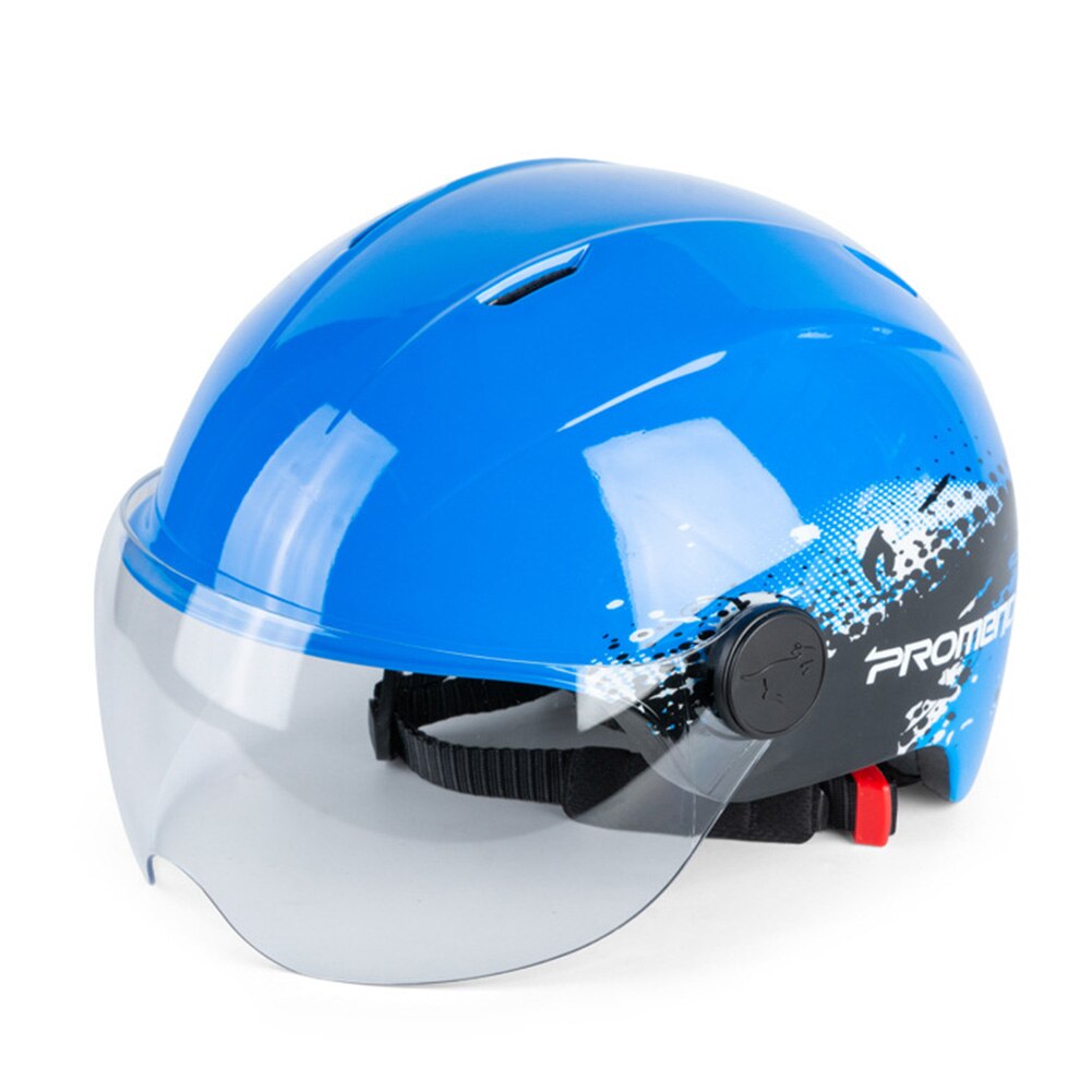 Mtb Road Fiets Helm Mountainbike Fietsen Sport Veiligheid Helm Met Bril Alle Size Mannen Vrouwen Mtb Racefiets helm: Blue