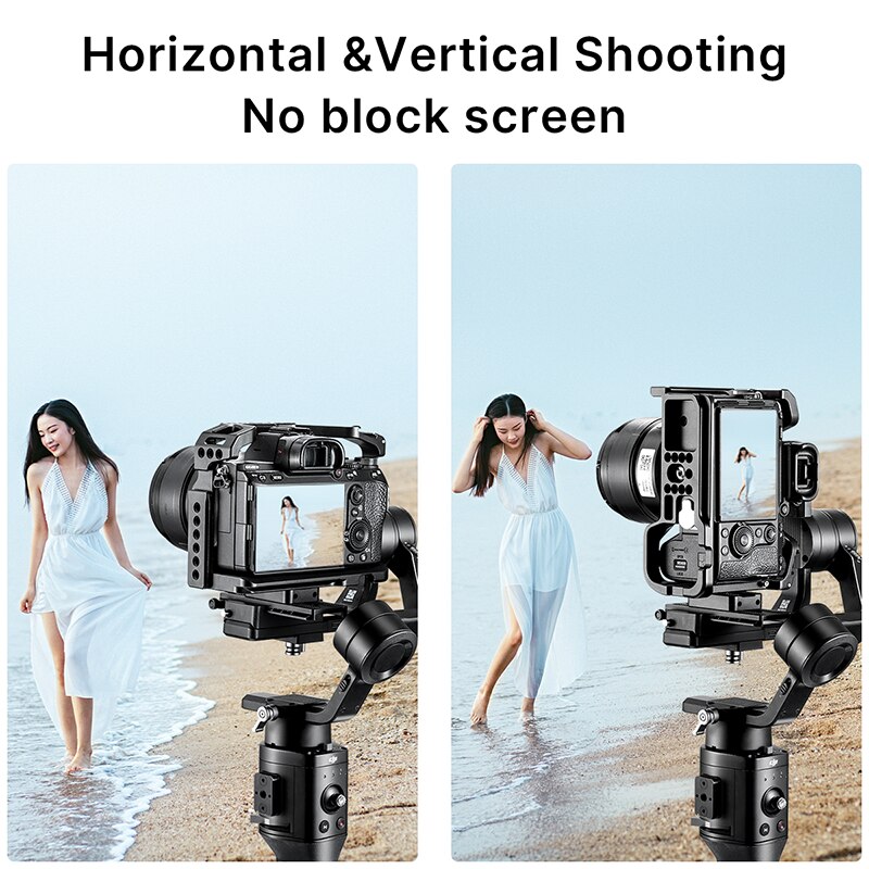 UURig Metall Käfig Rig für Sony A73 A7III A7R3 A7M3 Rig mit Arca Swiss und Arri Ortung Loch Verlängern Kalt schuh Montieren Mic Licht