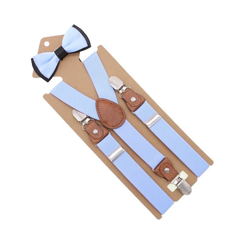 Boys Girls Kids Adjustable Elastic Y-back Braces Baby Suspenders Bow Tie Set Butterfly Necktie Wedding Ring Bear: 15