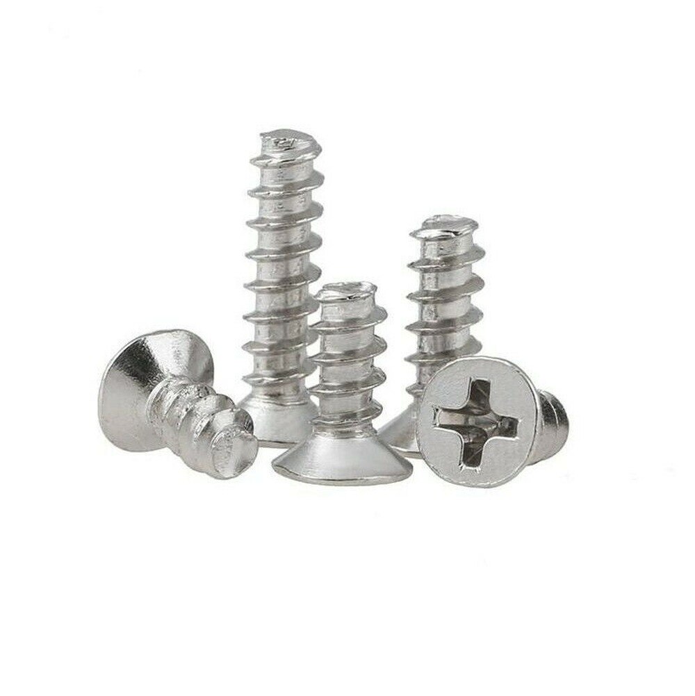 100PCS M3 M3.5 M4 Nickel-plated cross countersunk head tapping screws glasses small screws