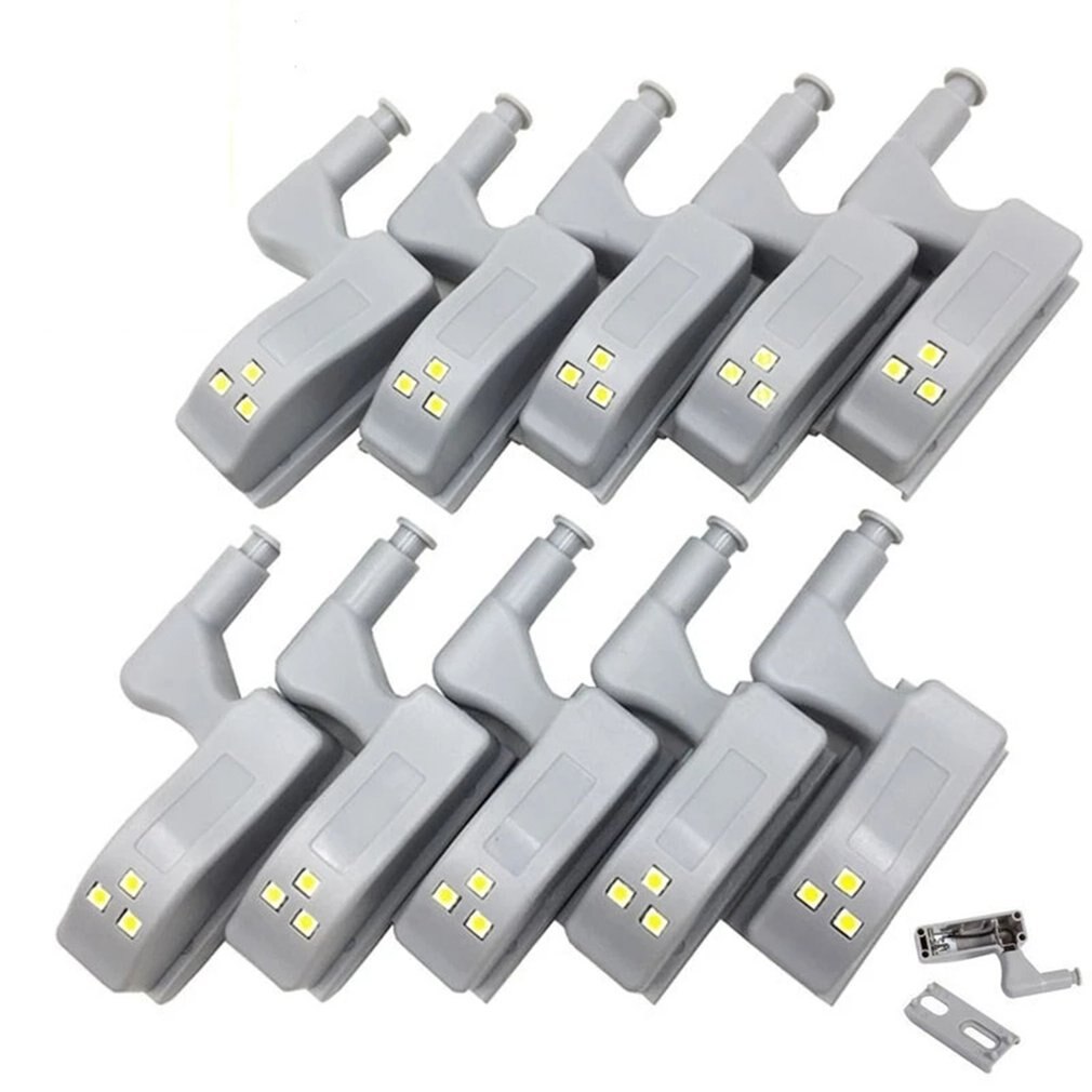 5/10Pcs LED Inner Hinge Lamp Under Cabinet Lights Universal Wardrobe Closet Sensor Lights For Kitchen Bedroom Closet Night Light: 10pcs-C