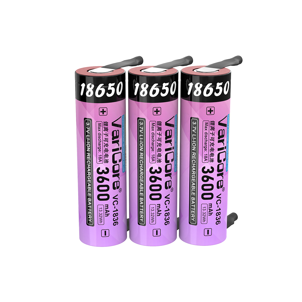 Akumulator litowo-jonowy VVV-stopień A, 18650, 3,7 V, 3600 mAh (z folią niklową)/akumulator robić wielokrotnego ładowania/bateria zasilająca