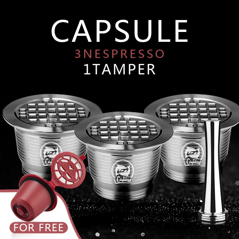 Capsule métallique en acier inoxydable, pour café, rechargeable et réutilisable, Compatible avec la Machine Nespresso: Light Green