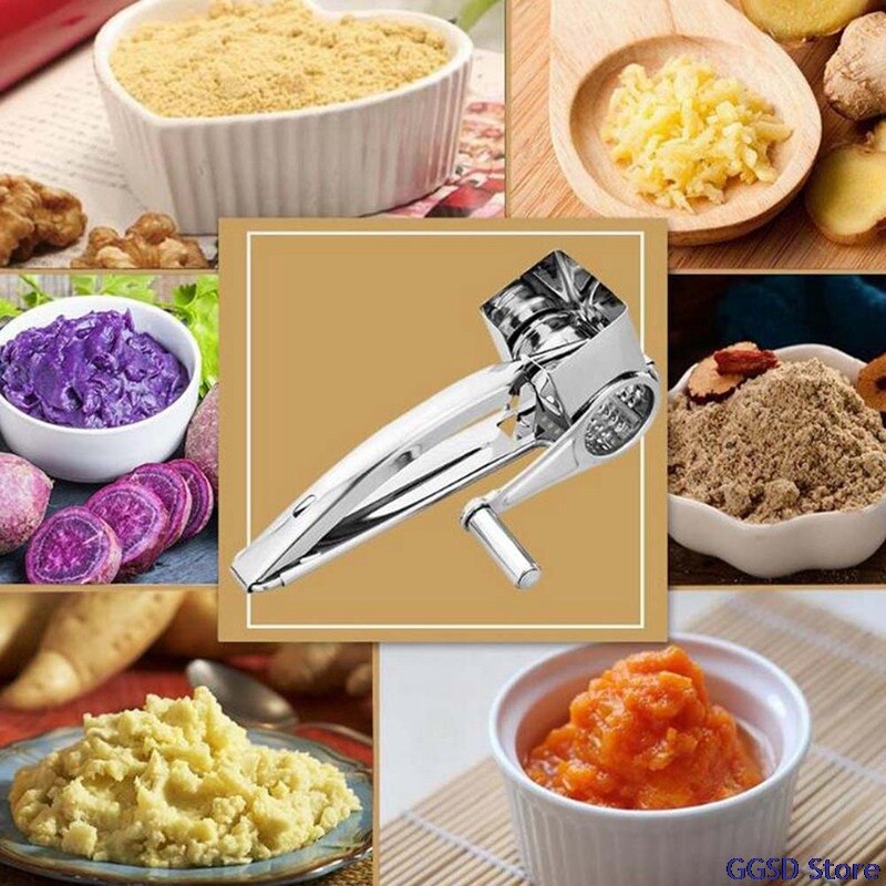 Rotary Cheese Grater Stainless Steel Hand-crank Cheese Slicer Queso Rallador Butter Planer Vegetable Shredder Kitchen Gadgets