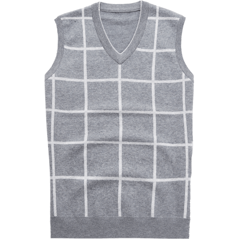 chaleco de lana para hombre, chaleco Casual, sin mangas, suéter grueso y cálido tejido, pulóver para hombre, ropa Casual de de lana pura