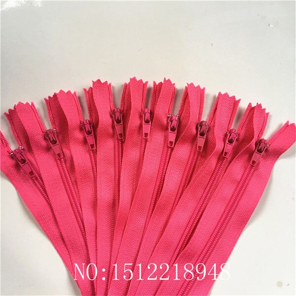 10 szt. 3#  nylonowe zamki spiralne robić szycia krawieckiego,  (14 cale, ) 35 cm sztuki (kolor robić wyboru): Róża