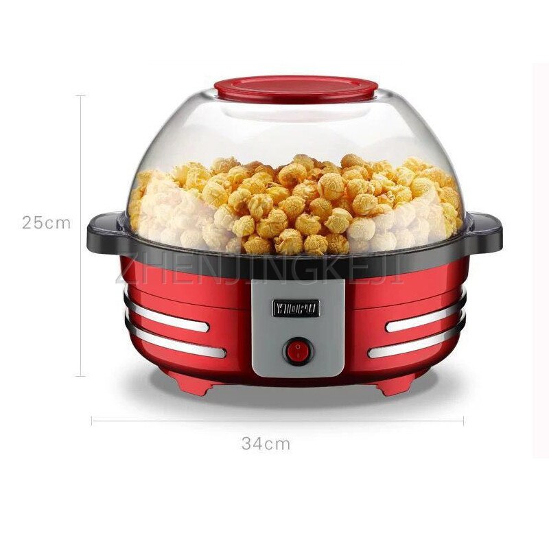 Popcorn Machine Home Use Small Fully Automatic Large Capacity 5L Popcorn Machine DIY Ball 220V/850W Popcorn Maker Making Tools