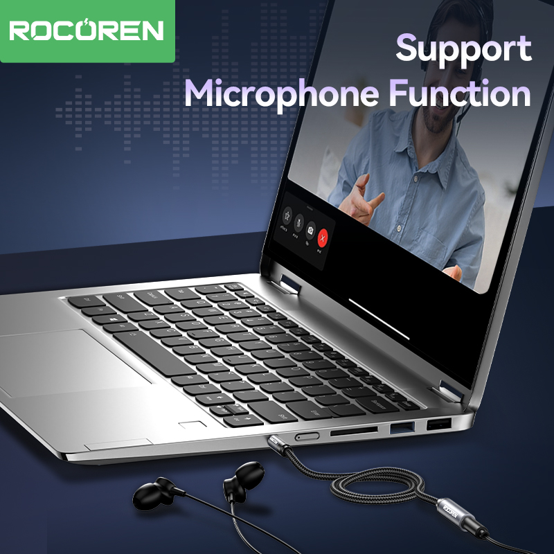 Rocoren AUX Cable 3.5mm Jack Male to Female Audio Extension Speaker Cable Converter For Phone Headphones Laptops Tablets adapter