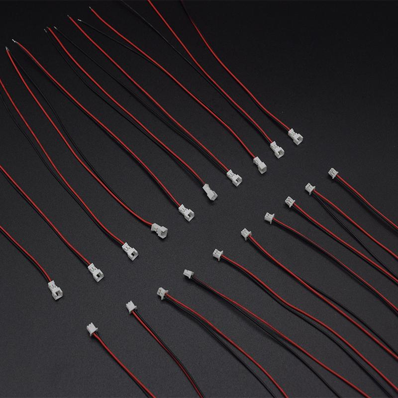 20 Stück = 10 Paar männlicher und weiblicher Steckverbinder Mikro Min JST SH 1,25 mm 2-polig mit Drahtlänge: 150 mm 28 AWG