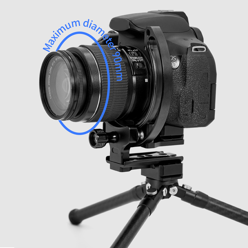 Anneau de montage sur trépied pour appareil photo reflex numérique, plaque de montage de collier rotative à 1/4 °, support d'objectif d'appareil photo horizontal et vertical