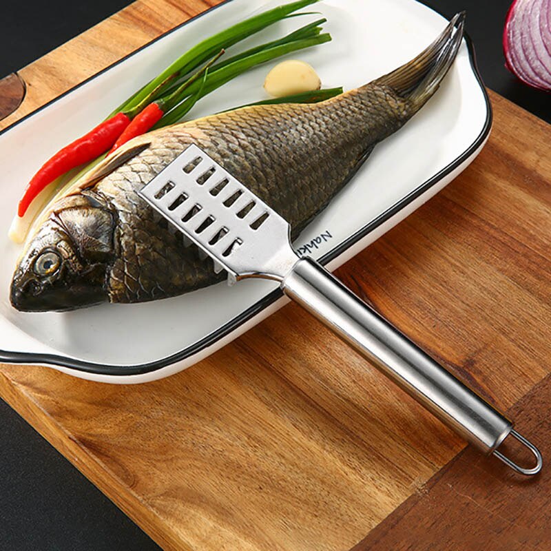 1Stck Küche Edelstahl Manuelle Fisch Waagen Schaben Fisch Meeresfrüchte Werkzeuge Hobel Reiniger Gerät Fisch Reinigung Messer Gerät