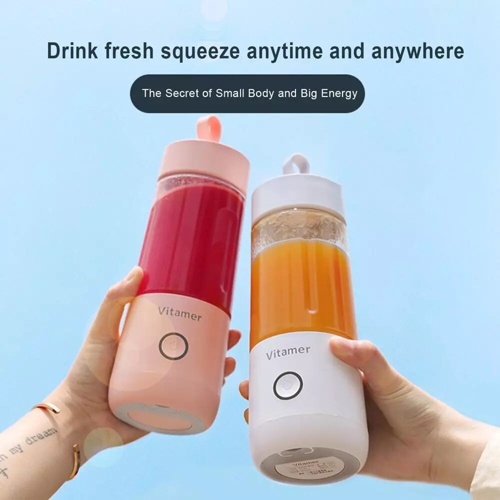 Portable Mini Electric Juicer Portable Juicer Cup USB Charging Fruit Mixer Glass Blender for Smoothies NutribulletFood Processor