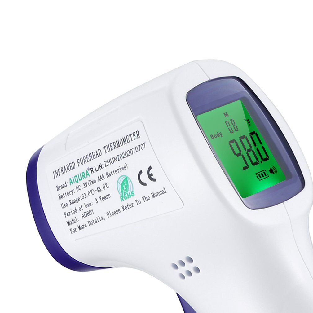 Aiqura ikke-kontakt infrarødt termometer håndholdt infrarødt termometer høj præcision måler kropstemperatur