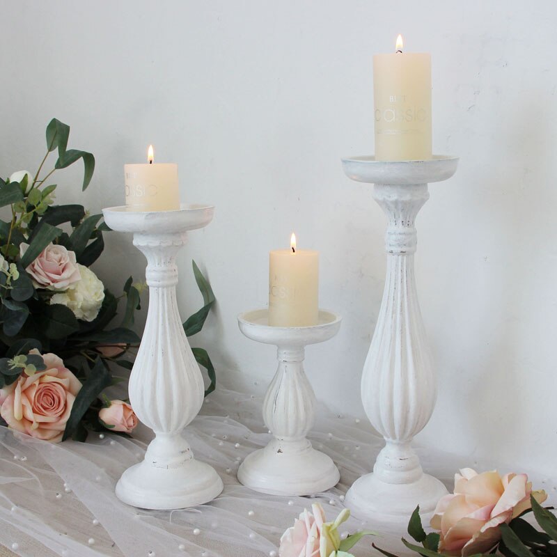 Wit Kandelaar Houten Creatieve Kandelaar Lade Kaarshouder Handgemaakte Tafel Desktop Decoratie Rustieke Bruiloft Decor
