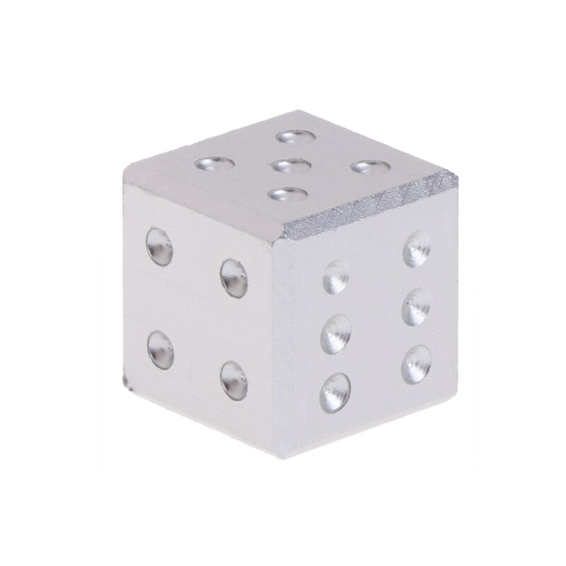 Złoto srebro aluminium metalowe kości Klub bar picie gry narzędzie robić gry 16X16X16mm