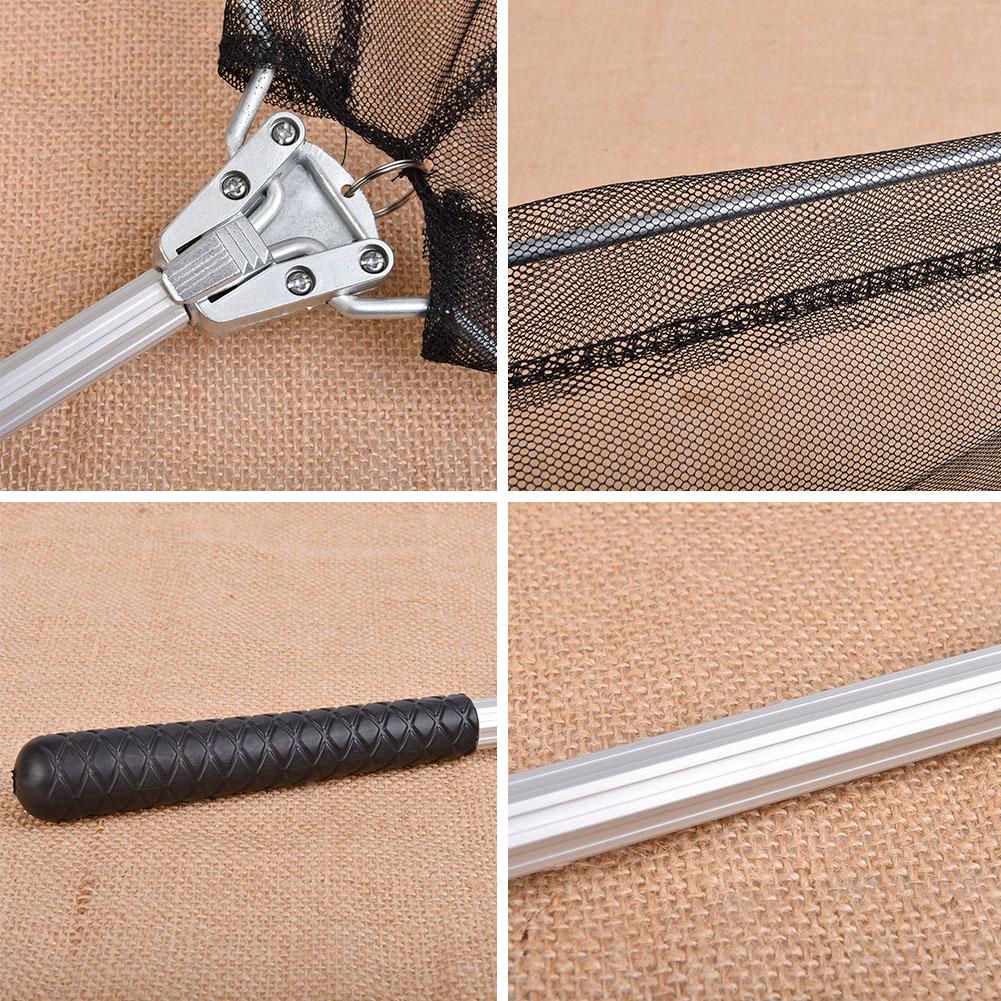 Fishing Nets Aluminum Alloy Triangle Mini Dip Net Telescoping Fishing Nets Portable Foldable Fishing Net Fishing Accessories