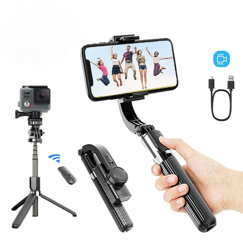 Outmix L08 Gimbal Stabilizer Voor Telefoon Action Camera Elimineren Schudden Bluetooth Selfie Stok Statief Voor Dslr Smartphone Gopro