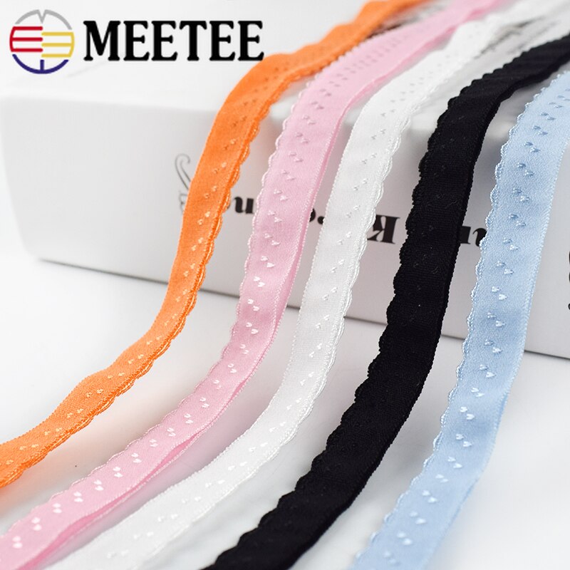 Meetee 22/45m 11mm nylon elastische band voor ondergoed schouderband dubbellaagse rand vouw bh-riem veerbanden diy naaien