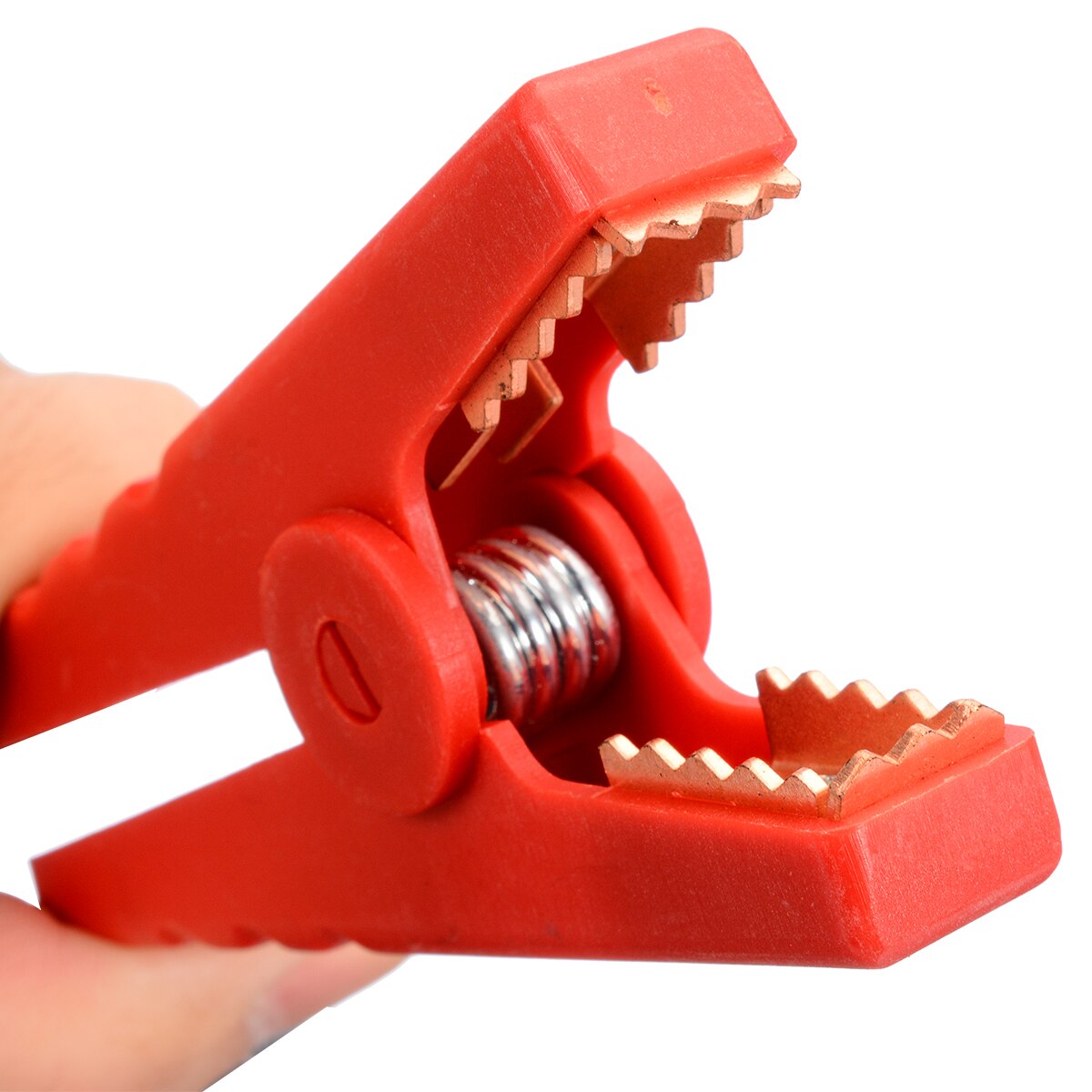 1 Paar 95Mm Rood + Zwart Auto Alligator Clips Batterij Test Klemmen 100A Koper Gecoat Tanden Krokodil Connector Clips