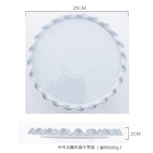 Céramique gâteau support gâteau plateau fruits plateau Dessert Table présentoir verre couverture mariage fête décoration ménage: tray---M