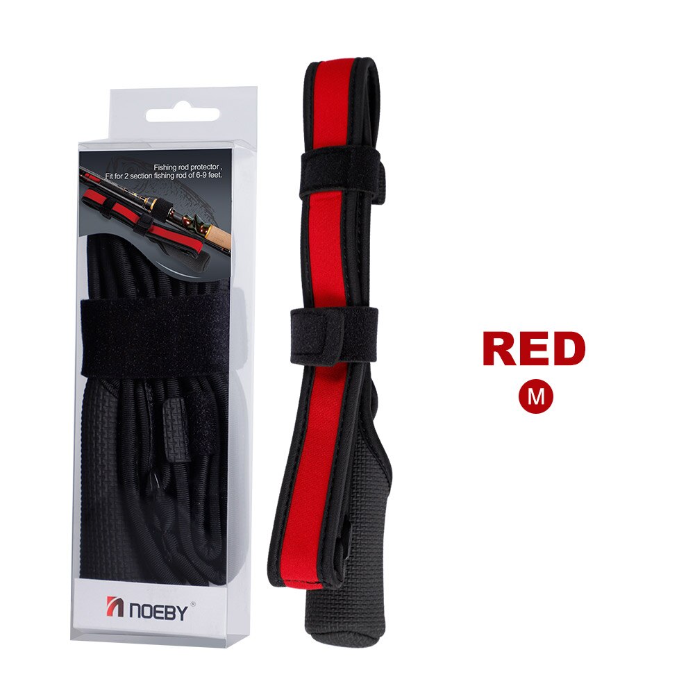 Noeby – canne à pêche Spinning et Casting, corde de Protection, sangle réglable, attache d&#39;équipement, supports de canne à pêche, 90-135cm: red M