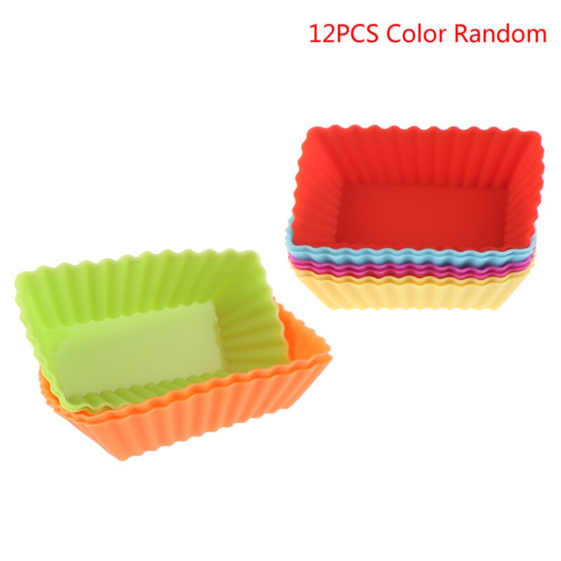 12 stuks/set 3d wervelvormige siliconen botercakevormen keuken bakvorm gereedschap voor cake bakkerij bakvorm bakvorm bakvorm: C