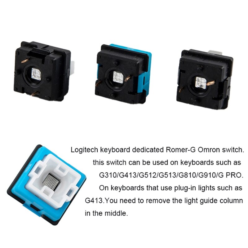 Omron romer-g – interrupteur B3K-T13L axes, pour Logitech G910 G810 G310 G413 G512 G513 G Pro, 2 pièces, clavier mécanique, Original