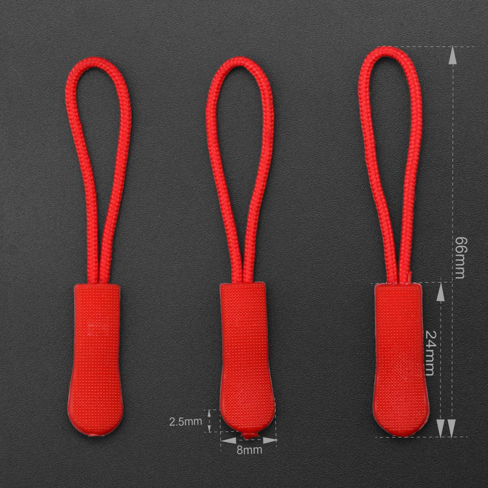 25 PC Rits Pull Puller End Fit Touw Reistas Koffer Kleding Rugzak Touw Tag Fixer Zip Cord Tab Vervanging rits Slider