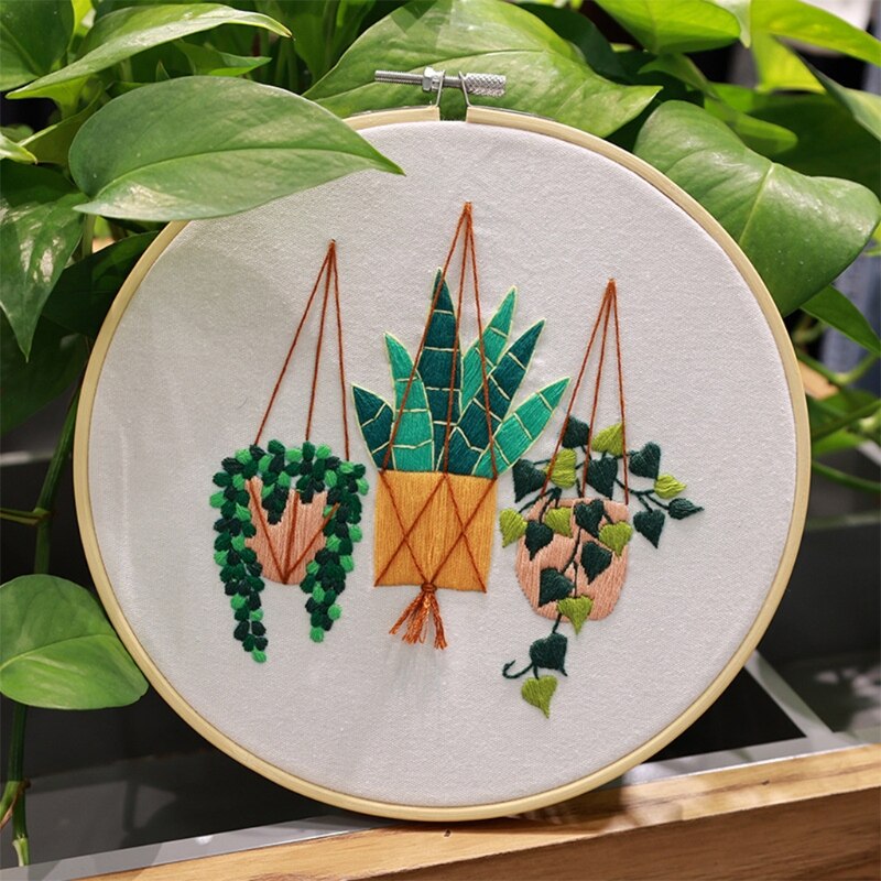 Abillyn Cross Stitch Kit Cross Stitch Kit Cross Flower Printed Pattern Starter Kit (Pattern 3