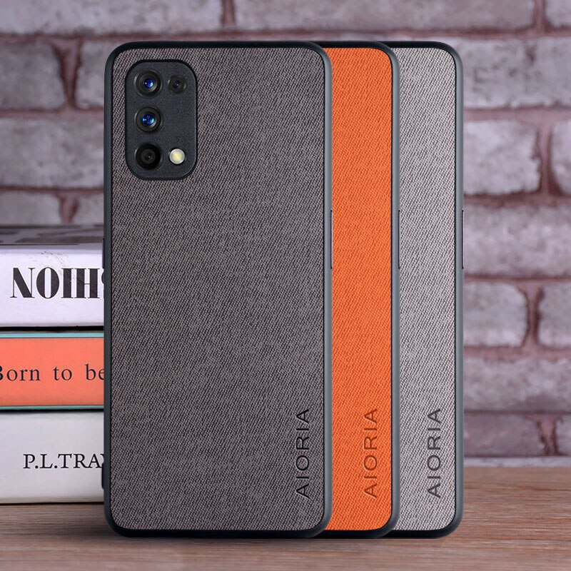 fallen für OPPO Realme 7 Profi Realme 7 5G coque Luxus textil Leder haut weiche harte telefon abdeckung für oppo realme 7 Profi fallen funda