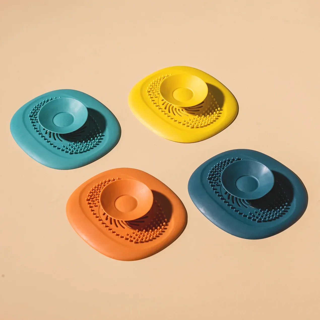 Cubiertas de drenaje para recoger el pelo de silicona, tapón para el pelo para baño, filtro colador para fregadero, cubiertas de drenaje para ducha, Protector de drenaje para bañera