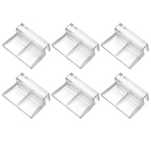 POPETPOP-soportes de acrílico para acuario, cubierta de cristal transparente para pecera, Clip de soporte de 6mm, 6 uds.
