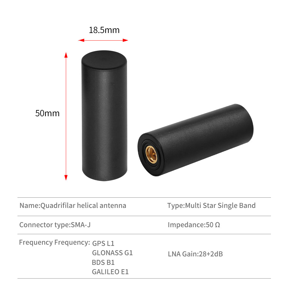Antena RTK GNSS posicionamiento de hélice de alta precisión UAV vehículo no tripulado barco GPS L1 L2 L5 GLONASS Beidou Galileo SMA impermeable: Azul