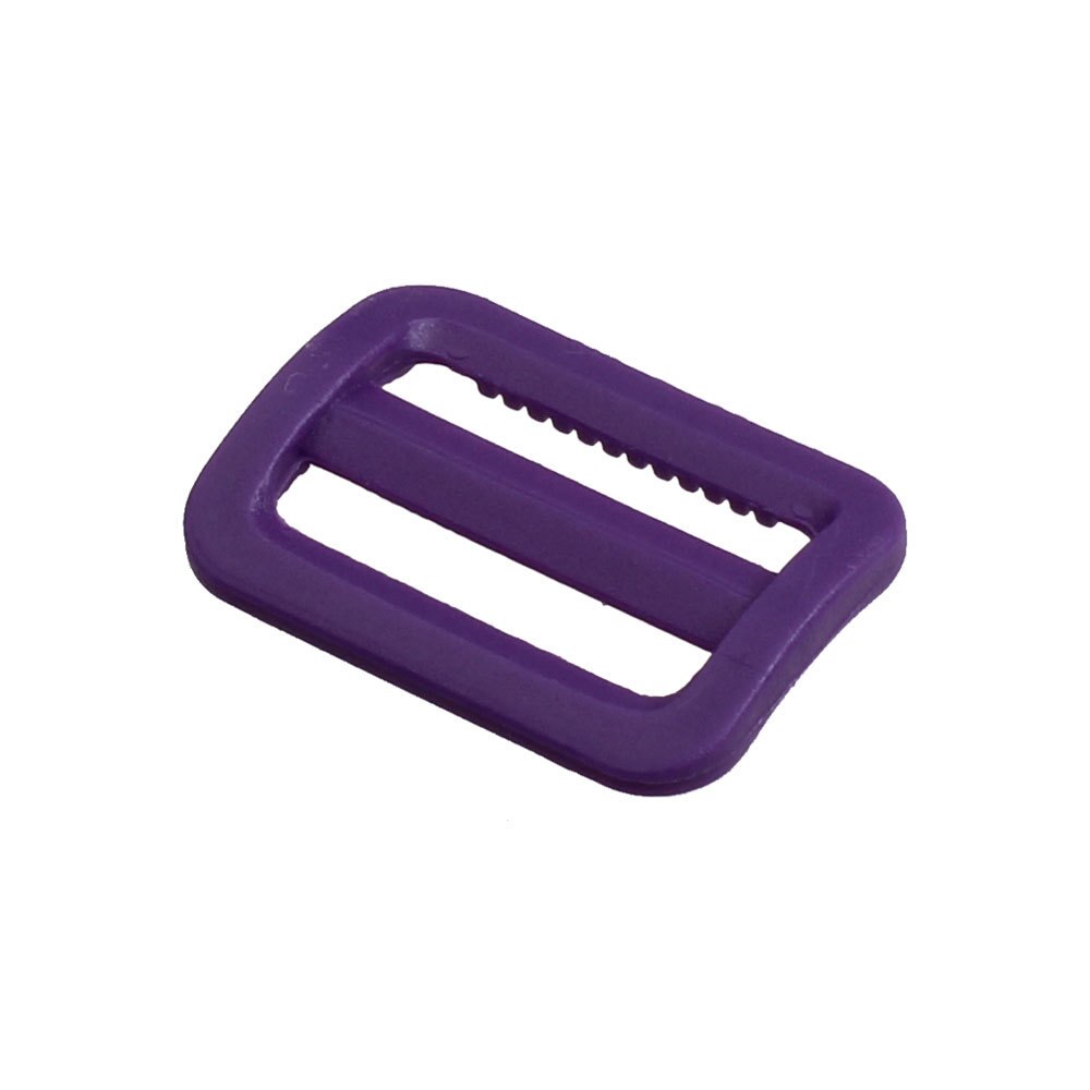 Meetee-50pcs-boucles de bague réglables pour le sac à dos, en plastique incurvé Tri-glisse, sangles pour l'extérieur, collier de chien, sangle de 25mm: purple